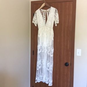 Honey Punch Medium Lace Romper